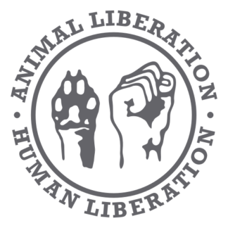 Human Liberation Animal Liberation Decal (Grey)